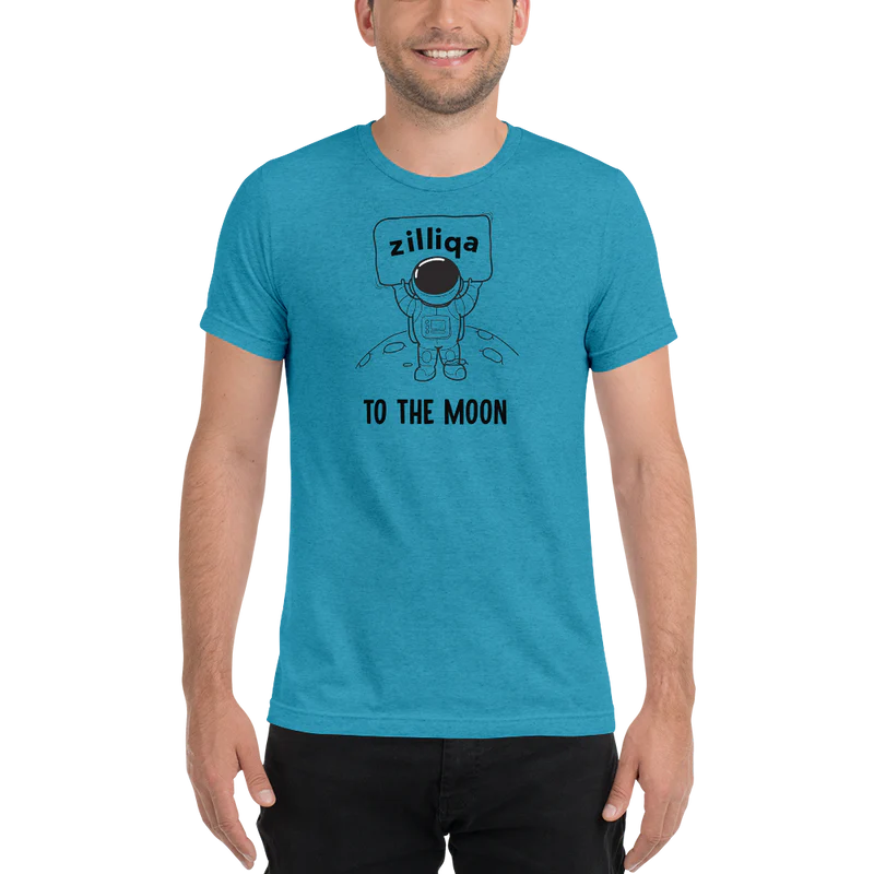 Zilliqa to the moon - Men's Tri-Blend T-Shirt